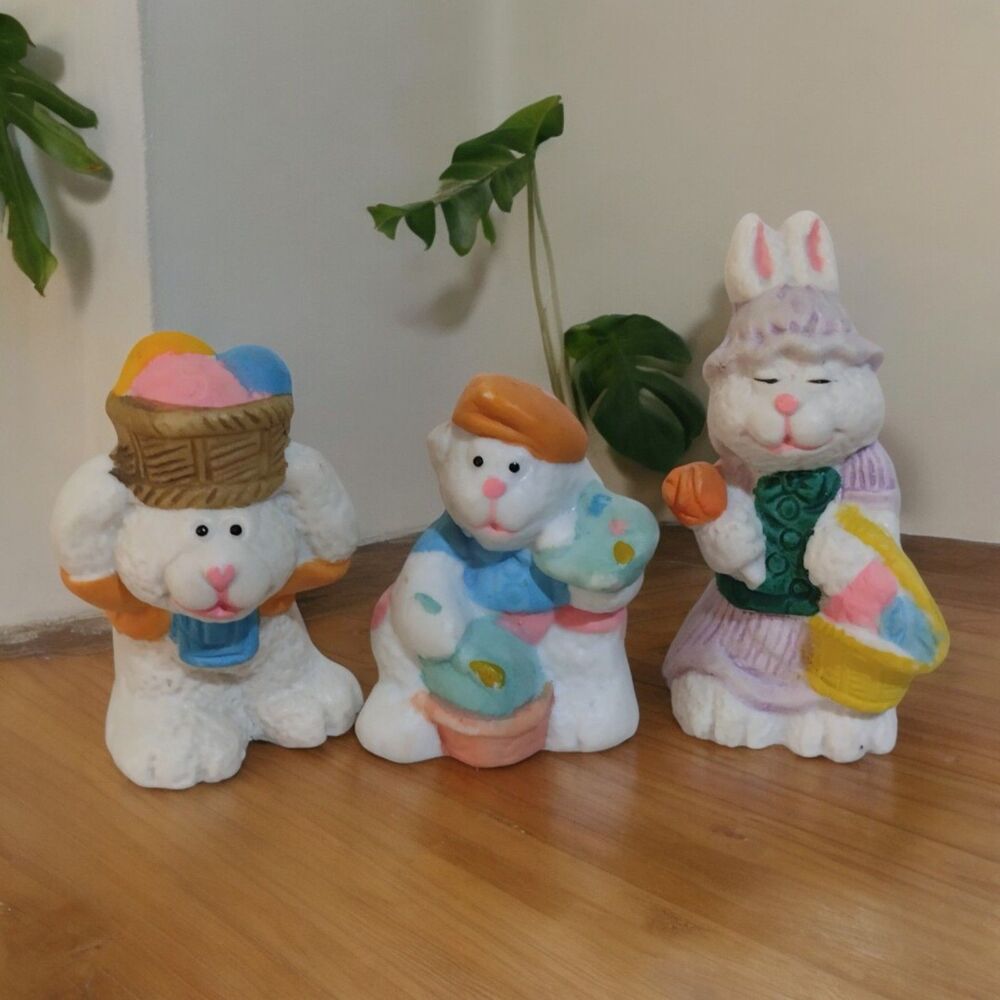 Vintage Easter Ceramic Figurines set of 3